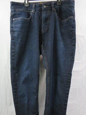 Copper & Oak Mens Jeans (Dark Blue) Slim Fit Stretch Straight, 32 x 32